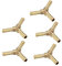 sourcing map 5pcs Raccord cannelé tuyau en laiton 6 mm en forme de Y 3 voies connecteur adaptateur