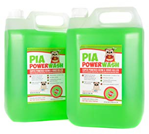 PIA Power Wash 2x5ltr Bottle, Artificial Grass Cleaner for your Garden. Spray on Astro Turf Cleaner and Disinfectant for Fake Grass. Pet and Dog Urine Odour Remover for Artificial Turf in your Garden.