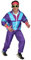 Foxxeo 80er Jahre Kostüm für Herren - türkis lila violett - Trainingsanzug Fasching Karneval Motto-Party, Größe:XXXL
