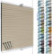SchattenFreude Waben-Plissee nach Maß für Fenster & Tür | 100% verdunkelnd/Blackout | Zum Anschrauben in der Glasleiste | Beige (Weiße Rückseite), Breite: 20-50cm x Höhe: 30-100cm