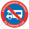 AUA SIGNALETIQUE - Panneau Stationnement Interdit au Camping Car - Ø 450 mm, Aluminium Dibond 3mm