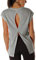 icyzone Damen Fitness-Trainings Kurzarm Shirt Yoga Top Loose Fit Rückenfrei Sport T-Shirt (S, Grey)