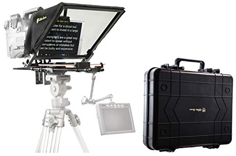 Glide Gear TMP 750 Teleprompter für Videokamera, 43,2 cm (17 Zoll), 70/30 Strahl, mit Hartschalen-Tragetasche