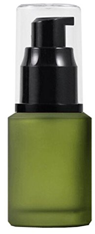1PCS 60ML/2OZ Empty Refillable Green Frosted Glass Bottles with Pump Vial Cosmetic Dispenser Jars Storage Container Portable Travel Bottle Sample Trial Packing