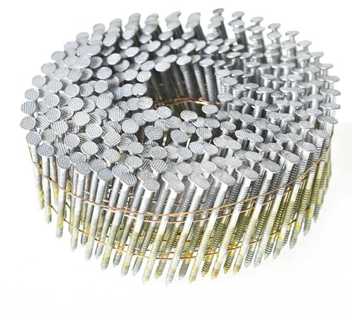 2 Inch 3600 Count Siding Nails 15-Degree Wire Collated Coil Full Round Head Hot-Dipped Galvanized Siding Nailer