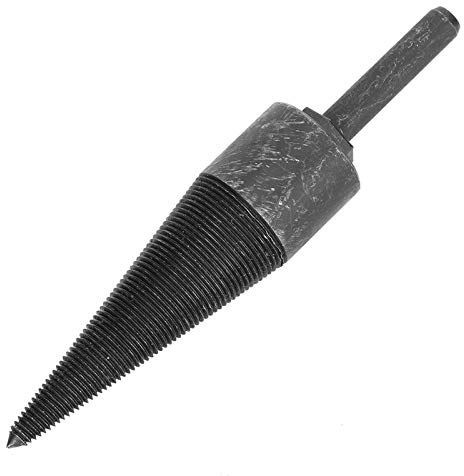 Firewood Drill Bit, 1.3in Firewood Log Splitter Drill Bit Wood Splitter, High Hardness Splitting Cone Reamer Punch Drilling Tool for Home Woodworking Electric Drill Machine,Other percussion tools