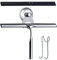 Love-KANKEI Shower Squeegee Stainless Steel Shower Scraper No Drill Shower Wiper with Suction Cup and Replacement Rubber Blade for Mirror, Window, and Bathroom Door Cleaning