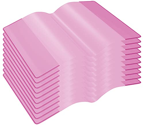 Impfpass Hülle farbig - Schutzhülle Impfausweis und Reisepass - Impfpasshülle mit Platz für Karten - Impfpass Etui für die Impfbescheinigung für Kinder Erwachsene (93 mm x 130 mm) (Pink, 10er Set)
