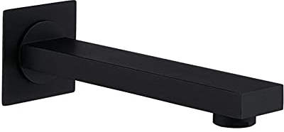 Badewanneneinlauf Wanneneinlauf Einlauf Zulauf Wanneneinlass Badewanneneinlass G1 / 2 Wannenhahn Wanneneinlass für Badewanne-Schwarz