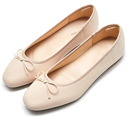 AFEETSING Women's Round Toe Ballet Flats Comfortable Bow Dressy Flats Shoes for Women