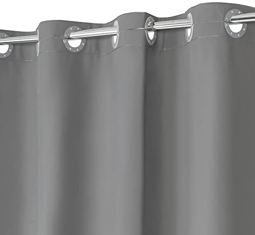 Tenda da doccia o fodera in PEVA senza gancio, 8 g, resistente, grigio, senza ganci, senza plastica impermeabile e PVC, dimensioni standard 180 x 188 cm, grigio scuro