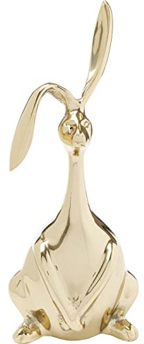 Kare Design Deko Figur Bunny, Gold, Hase, Aluminium, Handgearbeitet, Unikat, 52x26x15cm (H/B/T)