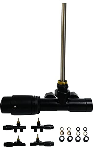 AQUA HEATING Heizkörperthermostat Heizkörperventil Thermostatventil Unico H2006BK, Thermostat für Heizkörper, Heizkörperregler&Temperaturregler, Heizung Zubehör Schwarz 1 Loch
