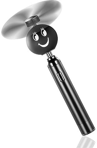 Honiha Mini ventilador de mano, ventilador de bolsillo pequeño, mini ventilador portátil con pilas AAA, ventilador personal para viajes, maquillaje, playa, al aire libre, negro