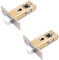 Boxonly 2PCS 35mm Flat Tubular Mortice Latch Stainless Steel Door Latch Sprung Lever Door Handles