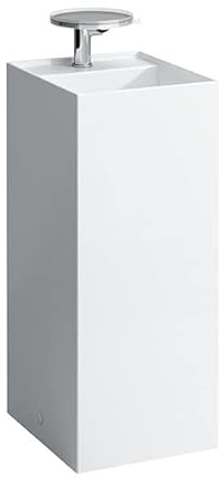 Laufen Kartell Waschtisch freistehend, 3 Hahnlöcher, ohne Überlauf, 375x435x900, Farbe: Grau matt