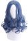 NEZIH Cosplay Perücke,Elden Ring Ranni Cosplay Perücke,Blue Long Curly Perücke,Mit Kostenloser Perückenkappe,Halloween Kostüm Perücke,Für Party Karneval Weihnachten, Dekorative Accessoires