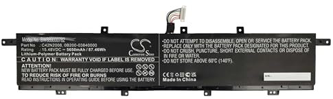 vhbw batteria compatibile con Asus ZenBook Pro 15 UX582LR, Pro 15 UX582LR-H2002R notebook (5650mAh, 15,48V, Li-Poly)