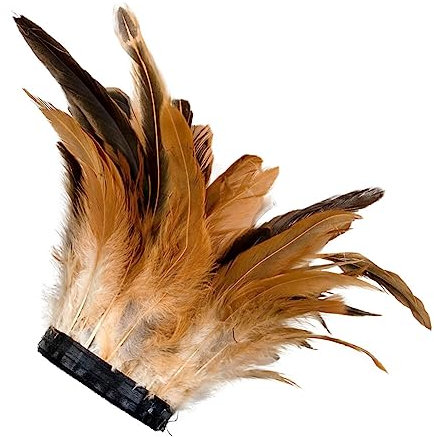 iSpchen Feder Armband Federhandschuhe, Damen Manschetten Armbänder Halloween Cosplay Requisiten Armband für Bühnenauftritt Gothic Federhandschuhe Federdekoration,NatüRliche Farbe