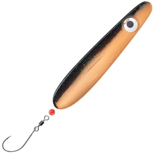Troutwerk Inline Blinker 22g 7,4cm - Meerforellenblinker, Troutwerk Farbe:schwarz/grünglitter/kupferfarben