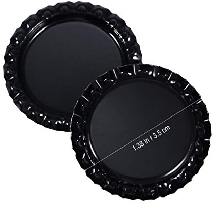 TEHAUX 100pièces Capsules De Couronne Noires Pour Bouteilles De Bière Pour Décoration De Fête à Domicile