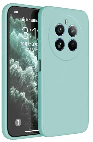 Topme Funda para Realme 12 Pro 5G / Realme 12 ProPlus 5G (6.7 Inches) Carcasa Caja Case Estuche, Funda Protectora de Piel de Silicona TPU - Cian Claro