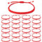 Heveer Rot Seil Armband Glücksarmband Verstellbar Gewebte Armband Freundschaftsarmband für Damen Herren Kinder Geschenk 24 Stück