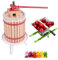 Suusolny 18L DIY Obstpresse + 7 L Obstmühle Fruchtpresse Saftpresse Weinpresse Beerenmühle Traubenmühle Mechanische Maischepresse Obsthäcksler Apfelpresse