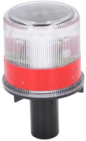Solar-Stroboskop-Warnleuchte, 0,3 W Leuchtfeuerlampe, Wasserdichtes Leuchtfeuer-Blitzlicht, 360 Grad Blinkendes Barrikadenlicht, Sicherheitsblinklicht für Bau, Verkehr, Kranturm