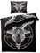 MOBEITI Schwarz Gothic Bettwäsche 155x220, Pentagramm Baphomet Satanische Wendebettwäsche - Deko & Geschenke, Weiche Mikrofaser Bettbezug Set 2teilig, 1 Kissenbezug 80x80, mit Reißverschluss