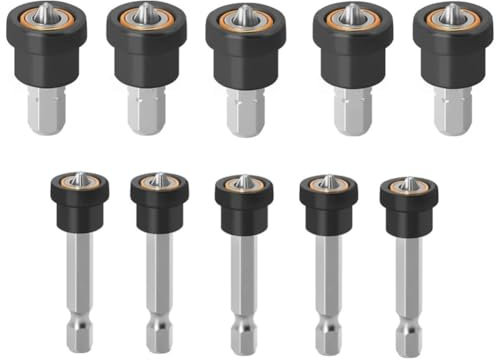 Kytxqikd 10 brocas magnéticas de fijación para paneles de yeso, puntas de posicionamiento con vástago hexagonal, fácil instalación, accesorios de perforación