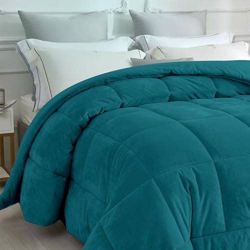 IlGruppone Trapunta Piumino Invernale In Tessuto Flanellato Caldo Piumone In Morbida Flanella Effetto Velluto Tinta Unita Inverno Flannel 550 Gr-Mq - Ottanio - Piazza e mezza