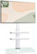 AOKCOS Supporto per TV da 32 a 70 pollici, piatto e curvo, altezza 1350 mm, orientabile, inclinabile, 3 ripiani, max. VESA 400 x 400 mm fino a 40 kg (bianco)