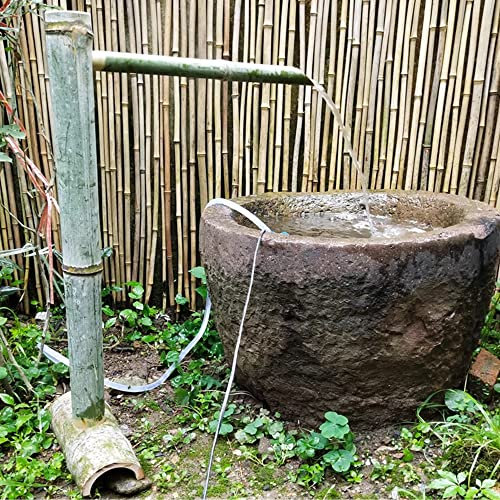 DDKYHU Fontaine à Eau en Bambou avec Pompe, Fontaine Solaire Feng Shui Zen, décoration d'aménagement paysager d'eau de Jardin, pour intérieur et extérieur, B, 31, créativité