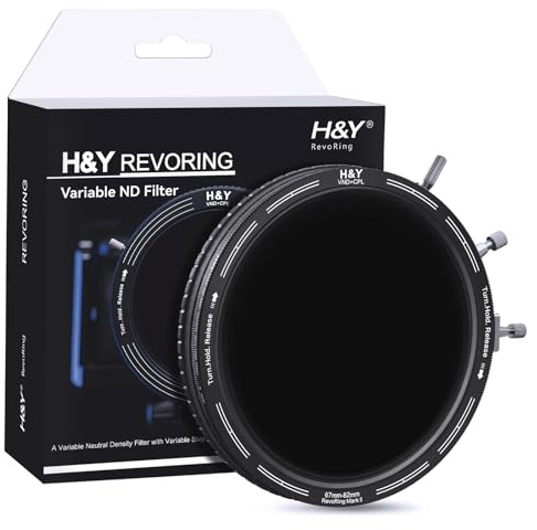 H&Y Variabler ND-Filter, PL Filter, 67-82mm, REVORING Variable, ND3-1000+CPL MarkII, Nivellierung, variabler Adapterring, Filterdurchmesser 2.6(67mm), 3.0(72mm), 3.0(82mm),