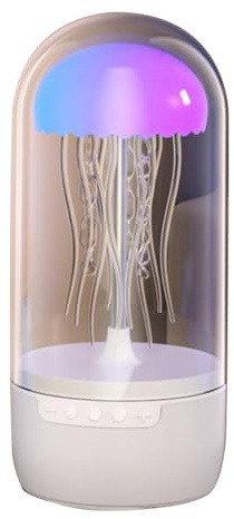 GETBSTOOP Jellyfish Lamp Bluetooth Speaker 7-Color Changing Led Jellyfish Night Light Wireless Floating Jellyfish Lamp Portable Speaker Night Light Gifts for Women Kids Birthday