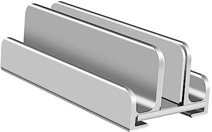 UKCOCO Laptop Ständer Vertikal aus Aluminiumlegierung 3-Fach Verstellbar rutschfest für Laptop, Tablet und Smartphone Am Schreibtisch