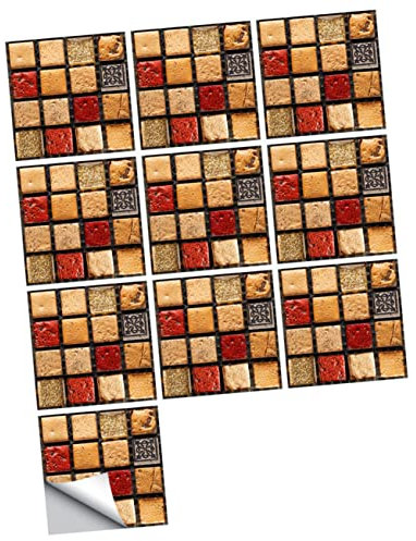 DOITOOL 10 Stück Simulierte Fliesenaufkleber Für Den Außenbereich Fliesenkleber Entfernbares Fliesenaufkleber Für Backsplash Weiße Klebefliesen Und Klebefliesen Grüne