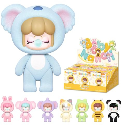 Rolife Nanci Figuren Fluffy Party Überraschungs Box Sammelbare Tierfiguren mit beweglichen Gliedern Kompatibel Super Creator Set Weihnacht oder Geburtstagsgeschenke für Erwachsene