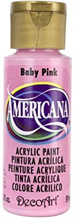 DecoArt Americana Acrylic Paint 2oz-Baby Pink - Opaque