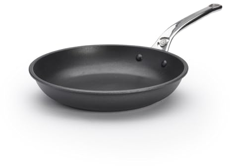 De Buyer Choc Xtreme Frying Pan with Cast Stainless Steel Handle, 24 cm, Black, 22 x 12.6 x 1.4 cm