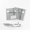 Piastre adesive con rampini a vite tasselli Fischer SX 8 per appendere specchi, in alluminio Dibond, dimensioni 7 x 7 cm, portata fino a 6 kg, set completo
