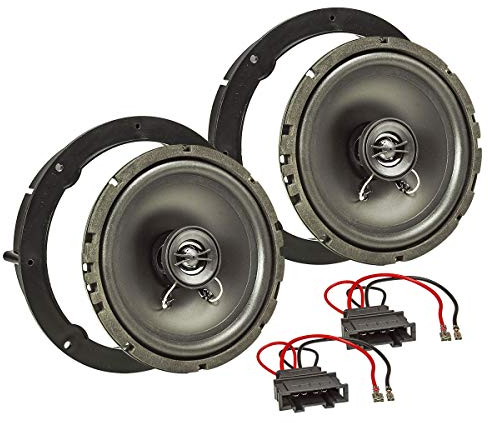 tomzz Audio 4057-006 Kit d'installation Haut-parleurs Compatible avec VW Golf 4 5 6 7 Polo Passat Up Amarok Jetta Lupo EOS 165mm système coaxial TA16.5-Pro