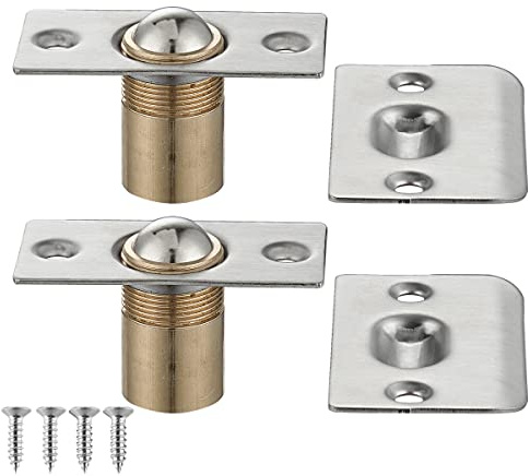 JQK Schranktür Catch, Edelstahl Closet fängt 2 Pack mit stark magnetisch, 1,2 mm Stärke Möbel Catch, cc1-p Ball Catch