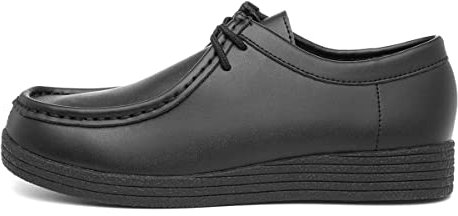 Red Fish Iggy Womens Black Coated Leather Shoe - Size 4 UK - Black