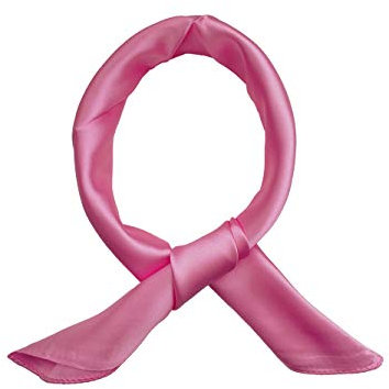 Topmode Foulard carré couleur unie 57 * 57cm (Rose foncé)
