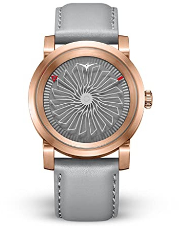ZINVO Blade Essence Silver Leder Stahl Grau Rose Gold Damen Uhr