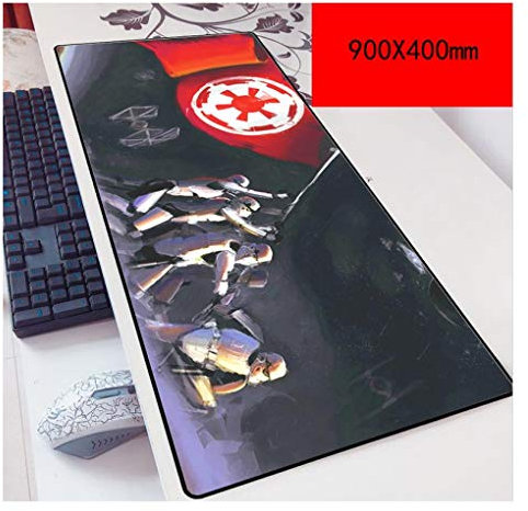 Star Wars 900X400Mm, Tapis De Souris De Jeu Ultra-Précis Et Rapides avec Une Base De 3Mm D'Épaisseur, pour Ordinateurs Portables, G