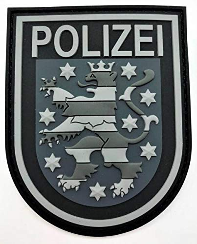 POLIZEIMEMESSHOP Polizei Thüringen Black Ops Rubberpatch mit Klett