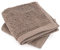 Lot de 2 Serviettes invité 30x30 cm Pure Taupe 550 g/m2